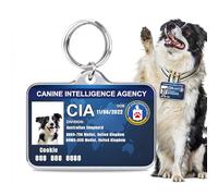 Médaille d'identification personnalisée en acier inoxydable pour animaux, médaille pour chien avec multiples motifs humoristiques (CIA)
