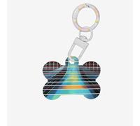 Médaille d'identification pour animaux de compagnie Quantum Wave photopléthysmographie personnalisée pour chien et chat, en acrylique en forme d'os, blanc, petite taille