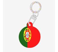 Médaille d'identification ronde en acrylique avec drapeau du Portugal, parfaite pour les chiens et chats de petite et grande taille, mignonne et fonctionnelle