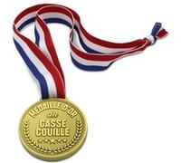 médaille d'or résine casse-couille ruban 10.5cm - générique cd10394v01