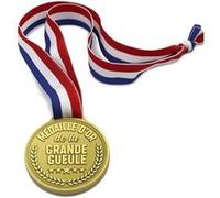 médaille d'or résine grande gueule ruban 10.5cm - générique cd10394v06