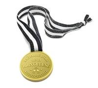 médaille d'or résine la bringueuse ruban 10.5cm - générique cd10442v04