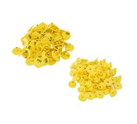 Médaille d'oreille ronde de cochon - Identification pratique - Avec chiffres pour moutons, cochons et renards - Jaune