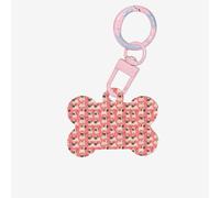 Médaille double face en forme d'os avec impression de chien carlin - Pendentifs personnalisés pour chiens et chats