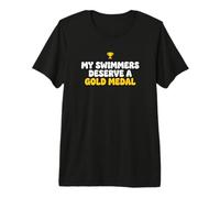 Médaille du Futur père Mes nageurs méritent T-Shirt Haut de Gamme
