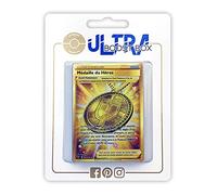 Médaille du Héros 201/185 Dresseur Secrète Gold - Ultraboost X Epée et Bouclier 4 Voltage Éclatant - Coffret de 10 Cartes Pokémon Françaises