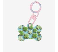 Médaille en acrylique en forme d'os imprimée Sugar Cookies avec chaîne colorée et jolie étiquette d'identification pour animal de compagnie.