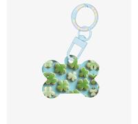 Médaille en acrylique en forme d'os imprimée Sugar Cookies avec chaîne colorée et jolie étiquette d'identification pour animal de compagnie.