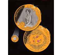 Medaille Hommage Lady Diana Doré A L Or Fin Avec Elements Swarovski