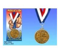 Médaille humoristique - MEDAILLE D OR - Joyeux Anniversaire - Résine - H 22.5 cm - L 10.5 cm