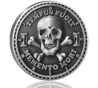 Médaille Memento Mori Carpe Diem Stoïcisme Souvenior Pièces de monnaie pour la pratique stoïque quotidienne Arbre de vie Stoïque Pièces de rappel