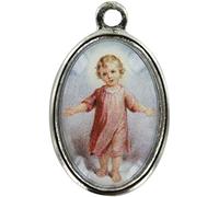 Médaille métal nickelé cm 2,5 résine Jésus Enfant (Lot de 50 pièces)