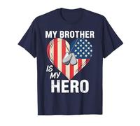 Médaille militaire avec drapeau américain My Brother Is My Hero T-Shirt