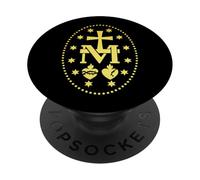 Médaille miraculeuse catholique béni Notre Vierge Marie PopSockets PopGrip Adhésif