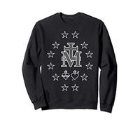 Médaille Miraculeuse Dame Marie Sacré Coeur Catholique Sweatshirt