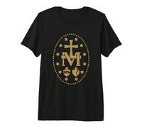 Médaille miraculeuse de la Sainte Catholique Vierge Marie T-Shirt Haut de Gamme