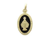 Médaille Miraculeuse en plaqué or colorées 19mm - Sélection du moment - Culte Chrétien en Plaqué Or