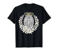 Médaille Miraculeuse Florale Dévotion Catholique Mariale T-Shirt