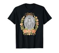 Médaille Miraculeuse Florale Dévotion Catholique Mariale T-Shirt