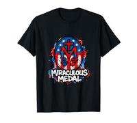 Médaille Miraculeuse Marian Notre-Dame Catholique Américaine T-Shirt