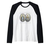Médaille Miraculeuse Marian Notre-Dame Catholique Manche Raglan