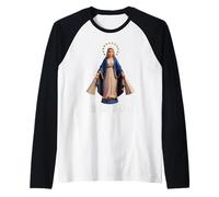 Médaille Miraculeuse Marian Notre-Dame de Grâce Catholique Manche Raglan