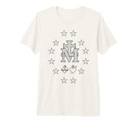 Médaille Miraculeuse Marie Catholique Sacré Coeur Cadeau G T-Shirt Haut de Gamme