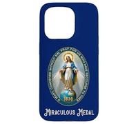 Médaille Miraculeuse Mère Marie Catholique Coque pour iPhone 15 Pro