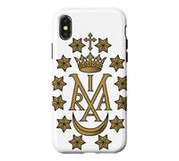 Médaille Miraculeuse Vierge Marie Maria Insignia Catholique Coque pour iPhone X/XS
