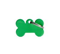 Médaille MyFamily Os Petit Aluminium Vert plaque chien gravure gratuite coutume