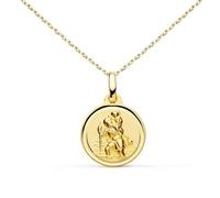 Médaille Or 18 Carats 750/1000 Saint Christophe - Chaîne Dorée et Gravure Offerte