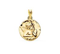 Médaille pendentif 16mm 18k ange d'or. [AA0590]