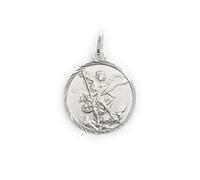 Médaille pendentif de Saint Michel Archange en argent sterling. Saint Michel Archange, défendez-nous dans la lutte. Soyez notre protection contre la perversité et les pièges du démon, Argent