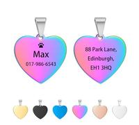 Médaille personnalisée pour chien - Médaille pour animaux de compagnie gravée au Royaume-Uni en acier inoxydable avec n'importe quel nom et texte - Médaille d'identification personnalisée pour chiens