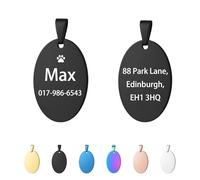 Médaille personnalisée pour chien - Médaille pour animaux de compagnie gravée au Royaume-Uni en acier inoxydable avec n'importe quel nom et texte - Médaille d'identification personnalisée pour chiens