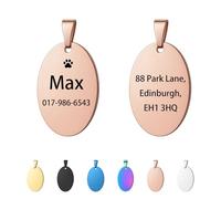 Médaille personnalisée pour chien - Médaille pour animaux de compagnie gravée au Royaume-Uni en acier inoxydable avec n'importe quel nom et texte - Médaille d'identification personnalisée pour chiens