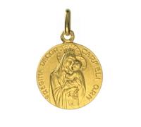 Médaille Plaqué Or Scapulaire du Mont Carmel de 18mm - Médaille et croix Plaqué Or - Culte Chrétien