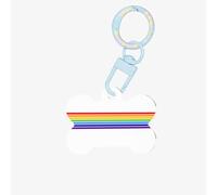 Médaille pour animaux de compagnie en forme d'os du drapeau juif - Médaille personnalisée pour animaux de compagnie, matériau acrylique durable, idéal pour les chiens de petite et grande taille