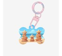 Médaille pour chien en forme d'étoile de mer mignonne en forme d'os en acrylique durable et élégante, parfaite pour les petits et grands animaux de compagnie