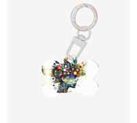 Médaille pour chien en forme d'os avec intelligence artificielle - Motif double face - En forme d'os