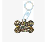 Médaille pour chien en forme d'os double face avec impression d'appât de pêche