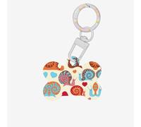 Médaille pour chien en forme d'os double face avec impression escargot mignon