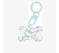 Médaille pour chien en forme d'os double face avec impression libellule