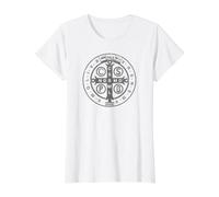 Médaille Religieuse catholique de Saint Benoît | Chrétienne T-Shirt Graphique avec Valeur