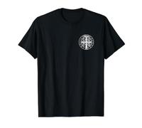Médaille Religieuse catholique de Saint Benoît | Chrétienne T-Shirt Graphique avec Valeur, Homme, Noir, XL