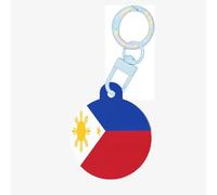 Médaille ronde drapeau des Philippines - Médaille personnalisée pour animaux de compagnie, matériau acrylique durable, idéal pour les chiens de petite et grande taille