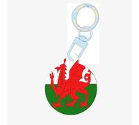 Médaille ronde drapeau du Pays de Galles - Médaille personnalisée pour animaux de compagnie, matériau acrylique durable, idéal pour les chiens de petite et grande taille