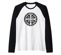 Médaille sacramentelle catholique Saint Benoît Manche Raglan