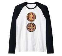Médaille sacramentelle de Saint Benoît catholique Manche Raglan