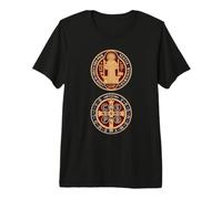 Médaille sacramentelle de Saint Benoît catholique T-Shirt Haut de Gamme